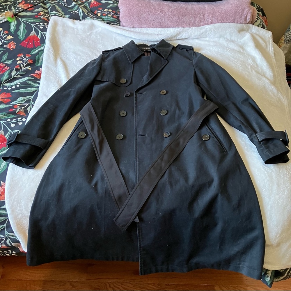 zara womens long belted coat